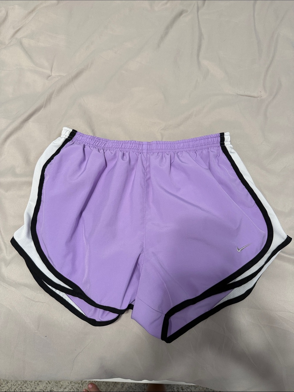 Nike Women's Lavender Athletic Shorts with Black & White Trim